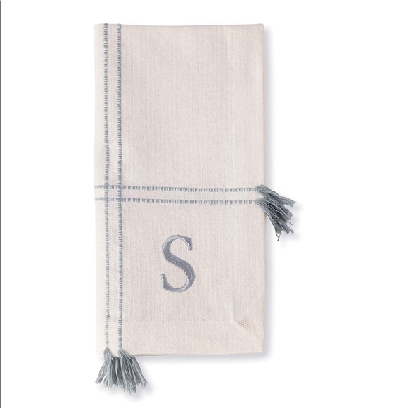 Mud Pie K Initial Tassel Dinner Napkin Set of 4 Mud Pie K Initial Tassel Dinner Napkin Set of 4